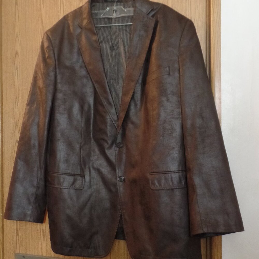 Calvin Klein Men's Faux Leather Jacket, Size L